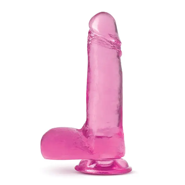 Blush B Yours Plus Rock n’ Roll 7 in. Dildo with Balls & Suction Cup Clear - Realistic Dildo