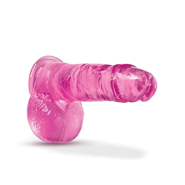 Blush B Yours Plus Rock n’ Roll 7 in. Dildo with Balls & Suction Cup Clear - Realistic Dildo