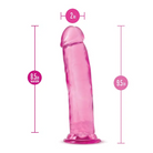 Blush B Yours Plus Thrill n’ Drill 9 in. Dildo with Suction Cup Pink - Realistic Dildo