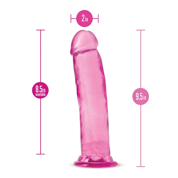 Blush B Yours Plus Thrill n’ Drill 9 in. Dildo with Suction Cup Pink - Realistic Dildo