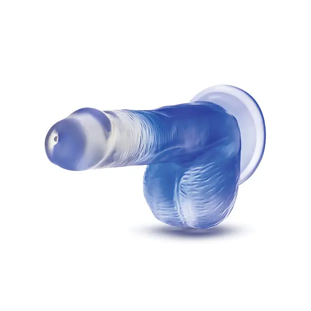 Blush B Yours Stella Blue 6 in. Dildo with Balls & Suction Cup Blue - Realistic Dildo