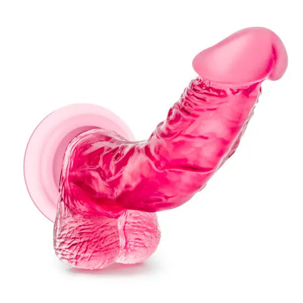 Blush B Yours Sweet ’n Hard 7 Realistic 8.5 in. Dildo with Balls & Suction Cup Pink - Realistic Dildo