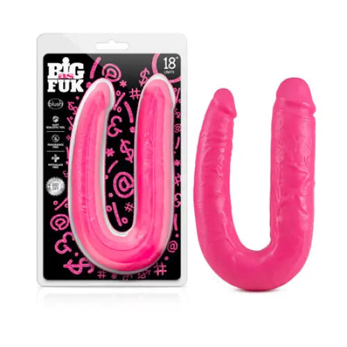 Blush Big As Fuk 18 in. Double Headed Dildo Pink - Double Ended Dildo