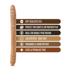 Blush Dr. Skin 18 in. Double Dildo Tan - Double Ended Dildo