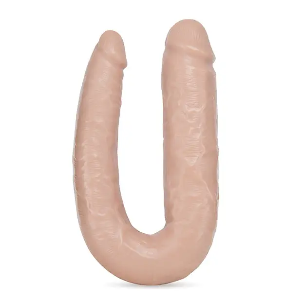 Blush Dr. Skin Dr. Double Realistic 18 in. Dual-Ended Dildo Beige - Double Ended Dildo