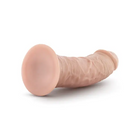 Close-up of Blush Dr. Skin Glide Brown 8in Self-Lubricating Dildo with Suction Cup