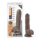 Blush Dr. Skin Dr. Mason 9in Dildo W/ Suction - Chocolate - Realistic Dildo