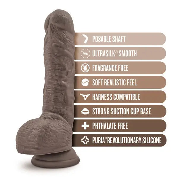 Blush Dr. Skin Dr. Mason 9in Dildo W/ Suction - Realistic Dildo