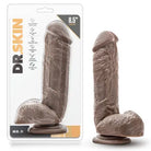 Blush Dr. Skin Mr. D Realistic 8.5 in. Dildo with Balls & Suction Cup Brown - Realistic Dildo