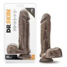 Blush Dr. Skin Mr. Magic Realistic 9 in. Dildo with Balls & Suction Cup Brown - Realistic Dildo