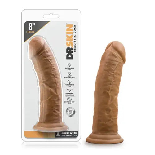 Blush Dr. Skin Realistic 8 in. Dildo with Suction Cup Tan - Realistic Dildo