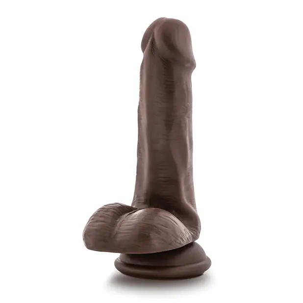 Blush Dr. Skin Silicone Dr. Daniel Realistic 6 in. Posable Dildo with Balls & Suction Cup Beige - Realistic Dildo