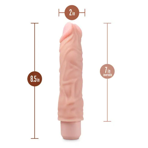 Blush Dr. Skin Silicone Dr. David 8 In Vibrating Dildo - Realistic Vibrator