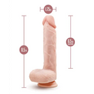 Blush Dr. Skin Silicone Dr. Ethan Rechargeable Remote-Controlled 8.5 in. Gyrating & Vibrating Dildo Beige - Realistic