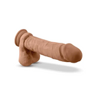 Blush Dr. Skin Silicone Dr. Julian Realistic 9 in. Posable Dildo with Balls & Suction Cup Tan - Realistic Dildo