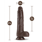 Blush Dr. Skin Silicone Dr. Murphy Rechargeable Remote-Controlled 8 in. Thrusting Dildo with Balls & Suction Cup Brown