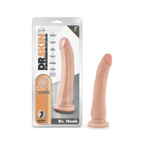 Blush Dr. Skin Silicone Dr. Noah Realistic 8 in. Dildo with Suction Cup Beige - Realistic Dildo