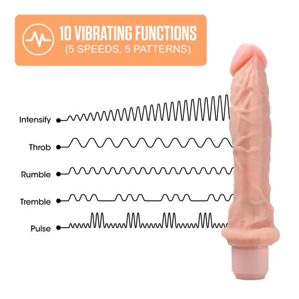 Blush Dr. Skin Silicone Dr. Richard 9in Vibrating Dildo - Realistic Vibrator