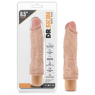 Blush Dr. Skin Vibe 10 Realistic 8.5 in. Vibrating Dildo Beige - Realistic Vibrator