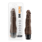 Blush Dr. Skin Vibe 4 Realistic 8 in. Vibrating Dildo Brown - Realistic Vibrator