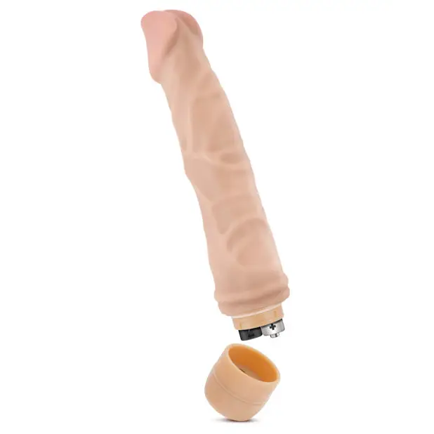 Blush Dr. Skin Vibe 6 Realistic 8.75 in. Vibrating Dildo Beige - Realistic Vibrator