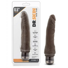 Blush Dr. Skin Vibe 7 Realistic 8.5 in. Vibrating Dildo Brown - Realistic Vibrator