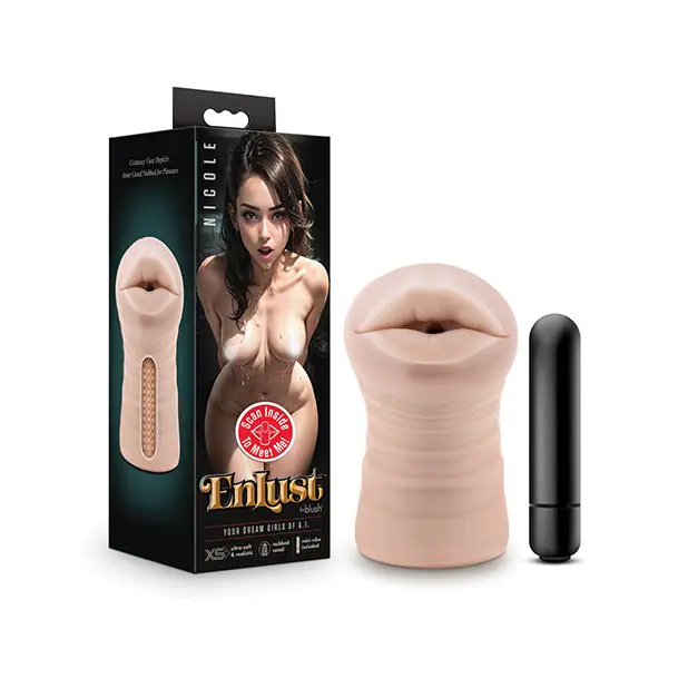 Blush EnLust Mouth Stroker w/Vibrating Bullet - Nicole - Dolls & Masturbators