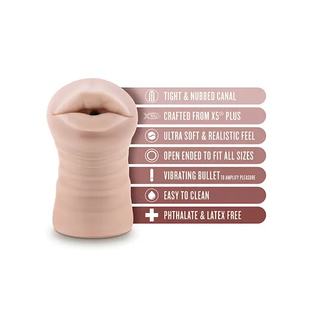 Blush EnLust Mouth Stroker w/Vibrating Bullet - Nicole - Dolls & Masturbators