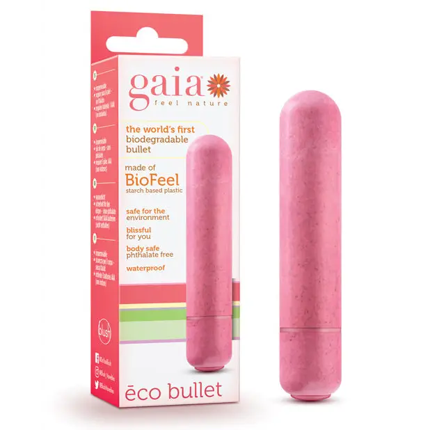 Blush Gaia Eco Bullet Single-Speed Vibrator - Pink - Bullet Vibrator