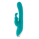 Blush Hop Rave Rabbit Rechargeable Silicone Dual Stimulation Gyrating Vibrator - Green - Rabbit