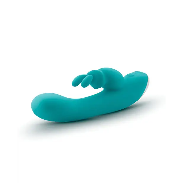 Blush Hop Rave Rabbit Rechargeable Silicone Dual Stimulation Gyrating Vibrator - Green - Rabbit