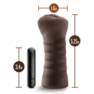 Blush Hot Chocolate Alexis Vagina Stroker with Bullet Vibrator Brown - Realistic Vibrator