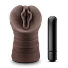 Blush Hot Chocolate Alexis Vagina Stroker with Bullet Vibrator Brown - Realistic Vibrator