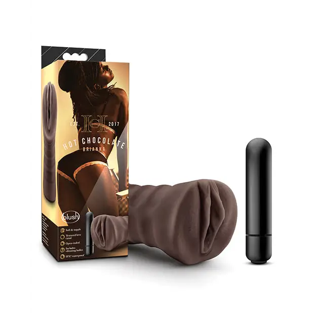 Blush Hot Chocolate Brianna Vagina Stroker with Bullet Vibrator Brown - Realistic Vibrator