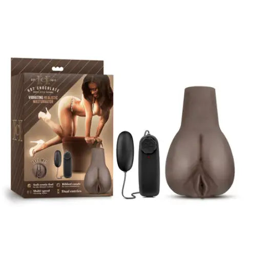 Blush Hot Chocolate Doggy Style Deanna Remote-Controlled Vibrating Realistic Dual Entry Masturbator Brown - Realistic