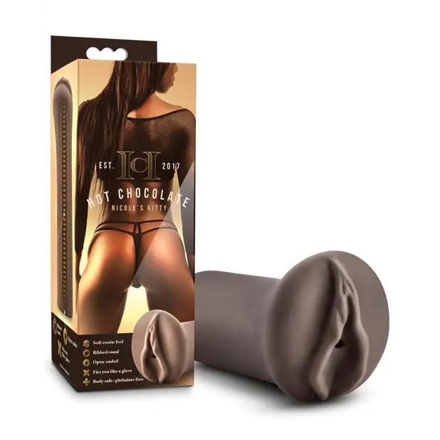 Blush Hot Chocolate Nicole’s Kitty Vagina Stroker Brown - Adult Novelty Product