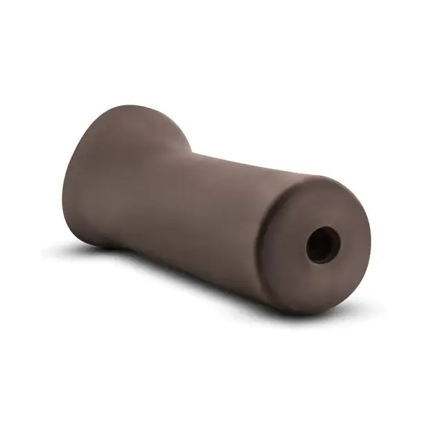 Blush Hot Chocolate Nicole’s Kitty Vagina Stroker Brown – curved, cylindrical, and hole at one end