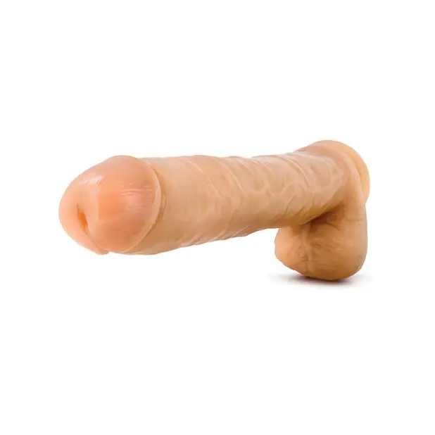 Blush Hung Rider Bruno Realistic 14 in. Dildo with Balls & Suction Cup Beige - Realistic Dildo