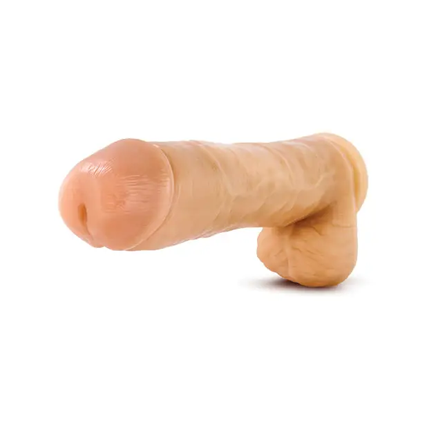 Blush Hung Rider Hammer Realistic 11.5 in. Dildo with Balls & Suction Cup Beige - Realistic Dildo