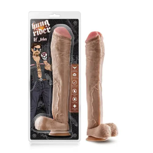 Blush Hung Rider Lil John Realistic 13 in. Dildo with Balls & Suction Cup Beige - Realistic Dildo