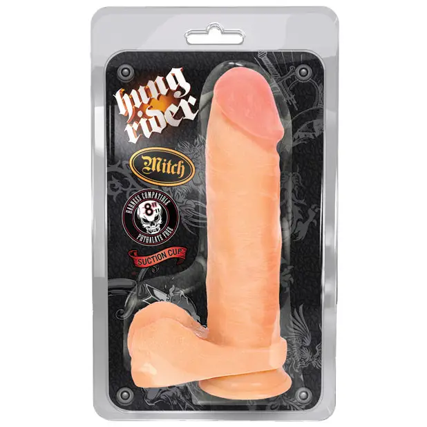 Blush Hung Rider Mitch Realistic 9.5 in. Dildo with Balls & Suction Cup Beige - Realistic Dildo