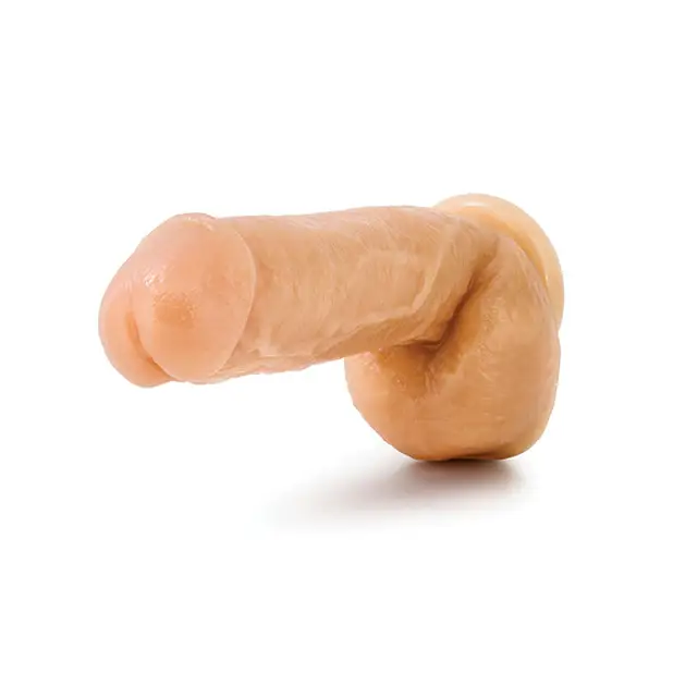 Blush Hung Rider Trigger Realistic 8.5 in. Dildo with Balls & Suction Cup Beige - Realistic Dildo