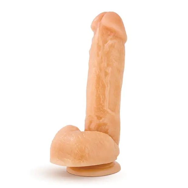 Blush Hung Rider Trigger Realistic 8.5 in. Dildo with Balls & Suction Cup Beige - Realistic Dildo