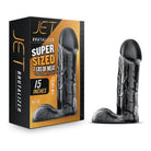 Blush Jet Brutalizer Realistic 15 in. Dildo with Balls Black - Realistic Dildo