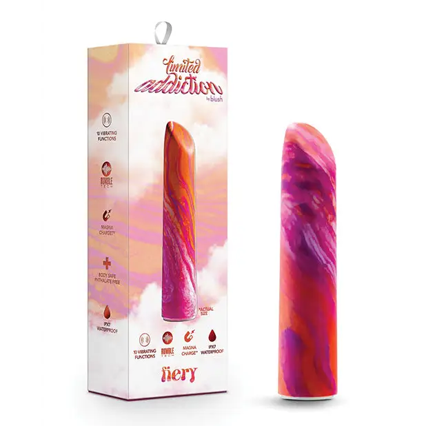 Blush Limited Addiction Fiery Power Vibe Rechargeable Bullet - Orange - Bullet Vibrator