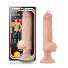 Blush Loverboy Bad Boy Next Door Realistic Pierced 11 in. Vibrating Dildo with Balls & Suction Cup Beige - Realistic