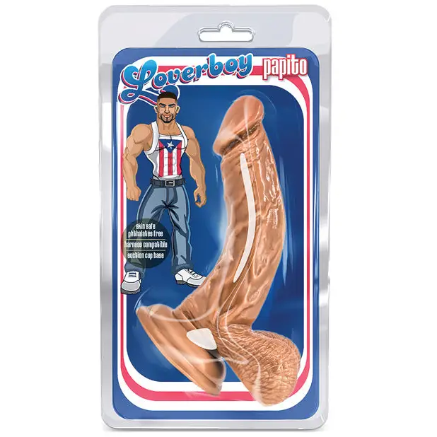 Blush Loverboy Papito Realistic 6.5 in. Dildo with Balls & Suction Cup Tan - Realistic Dildo