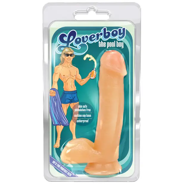 Blush Loverboy The Pool Boy Realistic 7 in. Dildo with Balls & Suction Cup Beige - Realistic Dildo