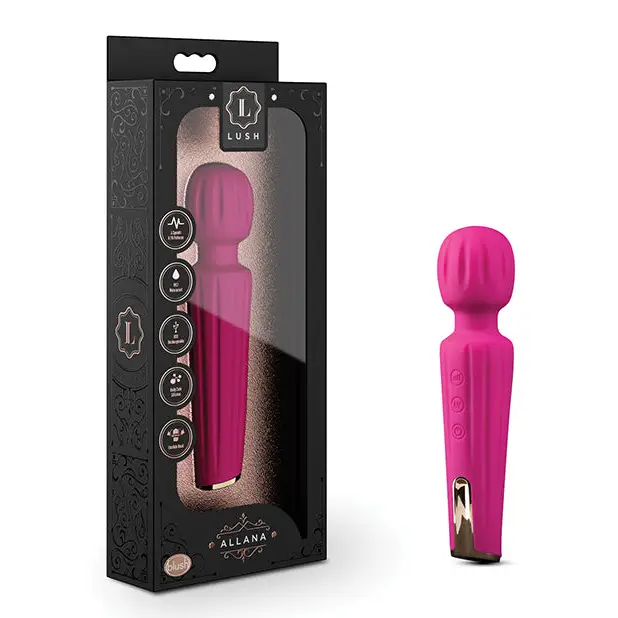 Blush Lush Allana Rechargeable Silicone Wand Vibrator - Pink - Wand