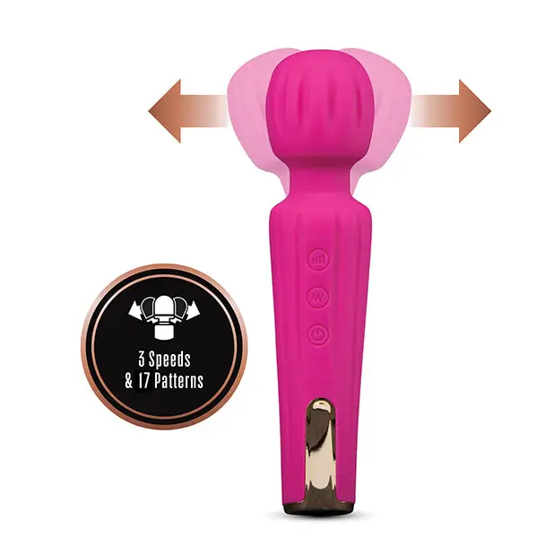 Blush Lush Allana Rechargeable Silicone Wand Vibrator - Pink - Wand